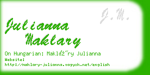 julianna maklary business card